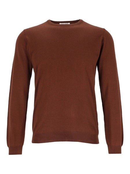Maglia girocollo in cashmere e seta