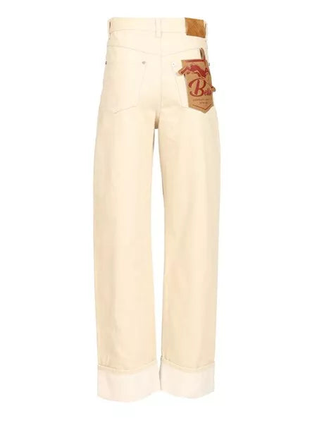 Jeans con risvolto