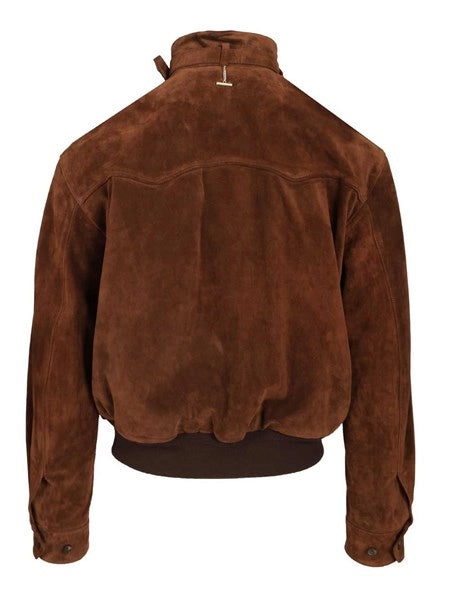Giacca harrington in camoscio