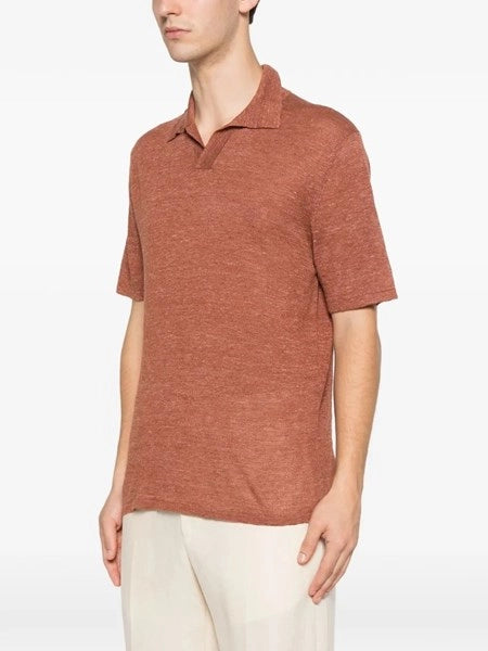 Polo in lino e cotone