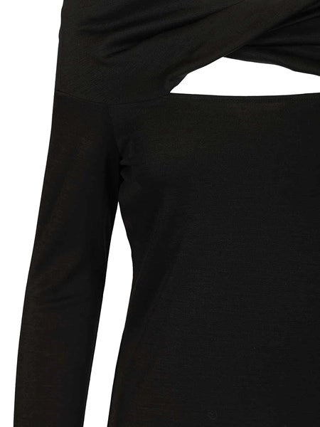 Top off-shoulder Orafo in lana vergine