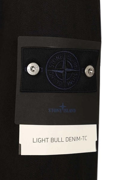 Biker in denim BIKER JACKET LIGHT BULL DENIM-TC, GARMENT DYED BLACK