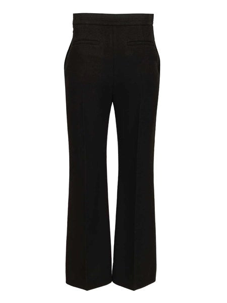 Pantaloni regular VLogo in crêpe di lana