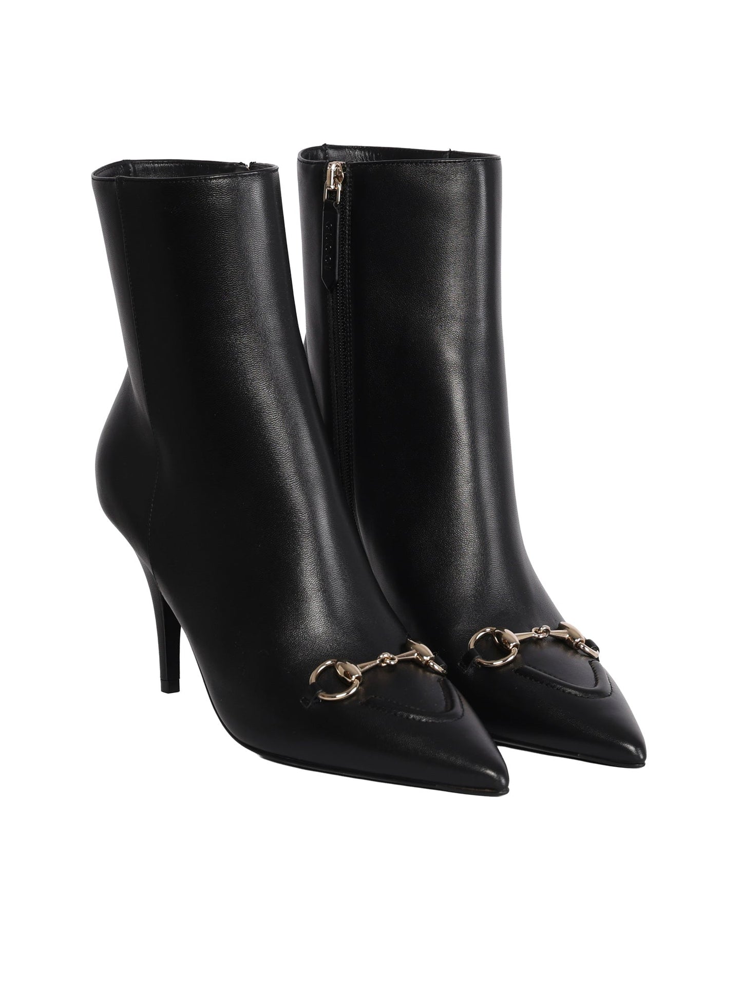 Stivaletto in pelle con morsetto