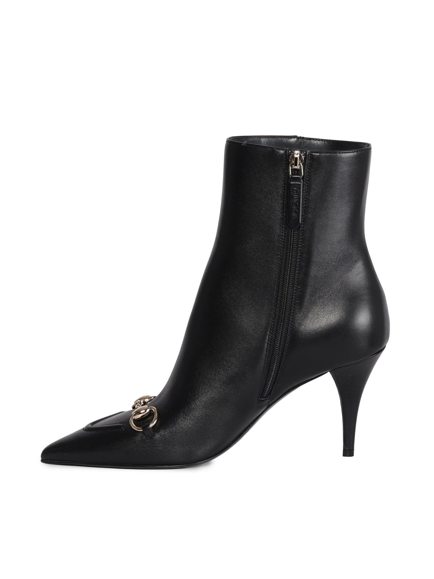 Stivaletto in pelle con morsetto