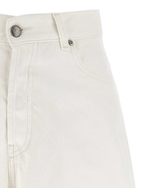 Shorts in denim bianchi
