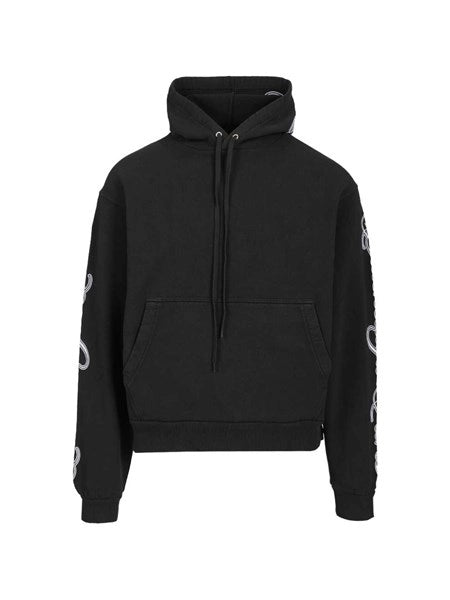 Felpa con cappuccio oversize Cursive