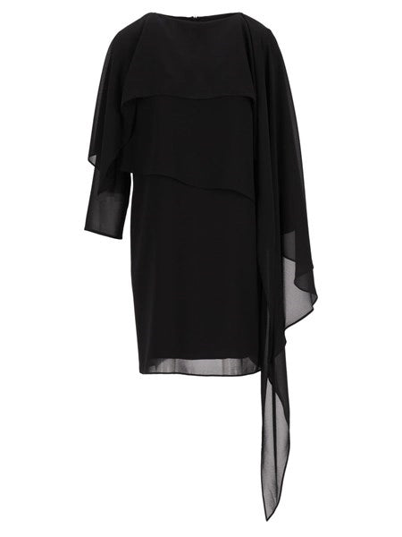Miniabito in chiffon nero