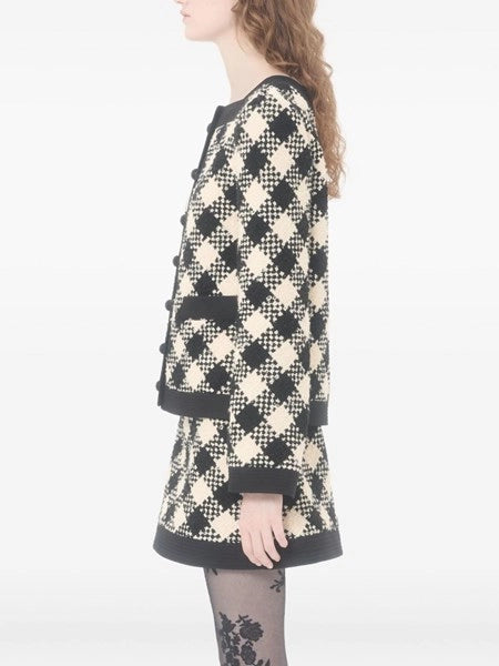 Giacca in tweed Damier
