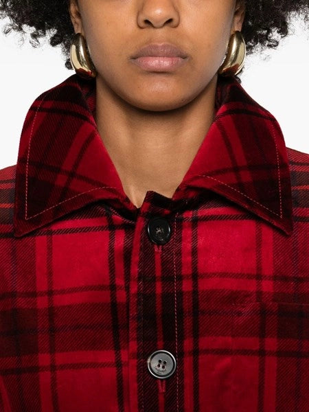 Giacca tartan in velluto
