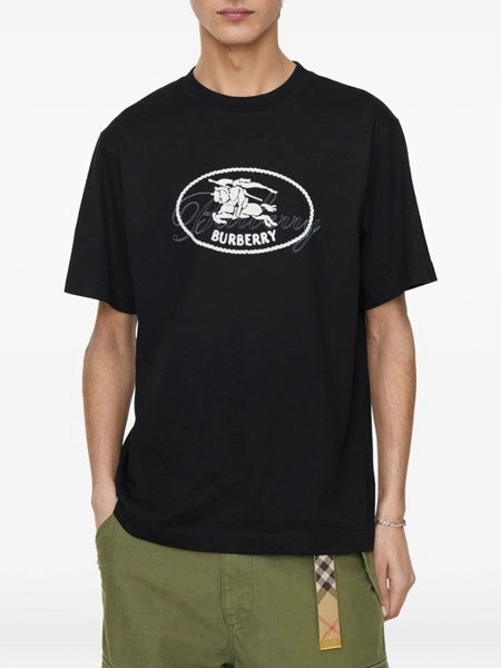 Cotton T-shirt with Knight Stamp