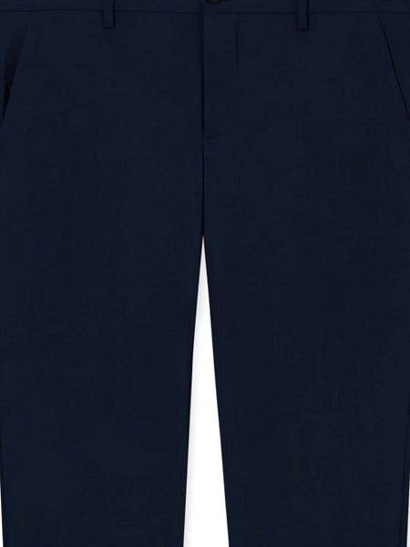 Pantaloni flat front in lana vergine