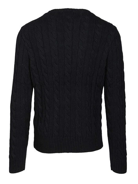 Maglione in cotone a trecce