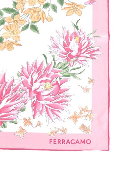 Sciarpa con stampa primaverile