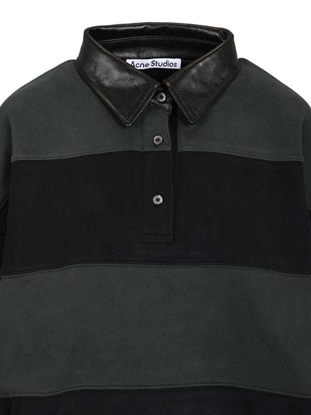 Maglione polo a righe