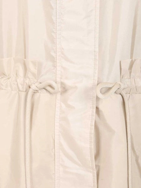 Giacca Impermeabile con Cappuccio e Ruches Weteau