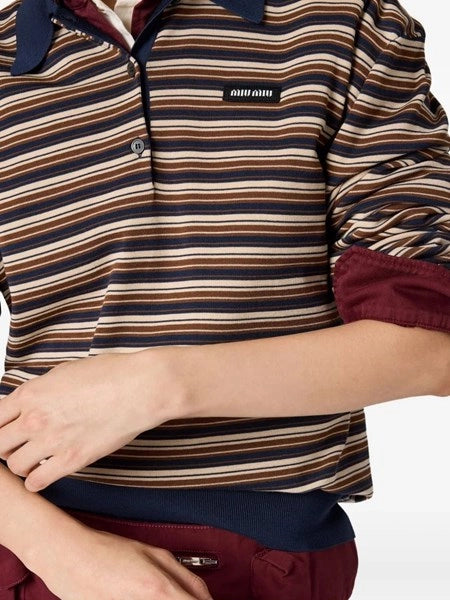 Polo in maglia a righe