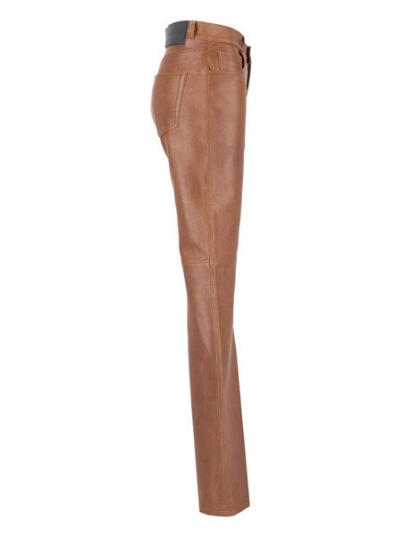 Pantaloni in pelle setosa Flora