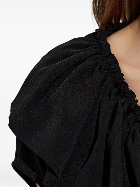 Top in jersey con cintura