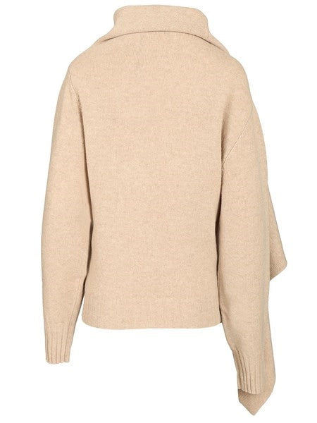 Maglione con dettagli drappeggiati