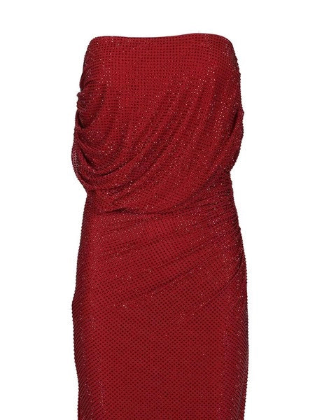 Abito midi drappeggiato
