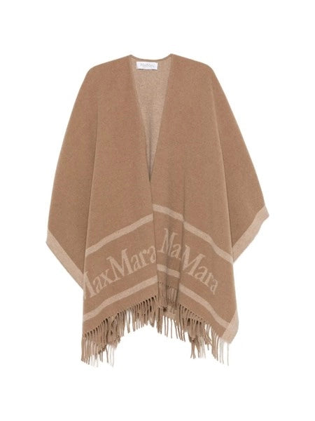Poncho in lana jacquard
