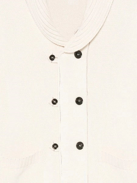 Cardigan doppiopetto con collo a scialle