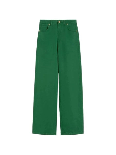 Pantalone in drill di cotone e lino
