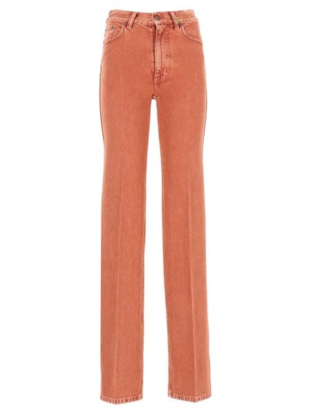 Jeans a vita alta e gamba dritta