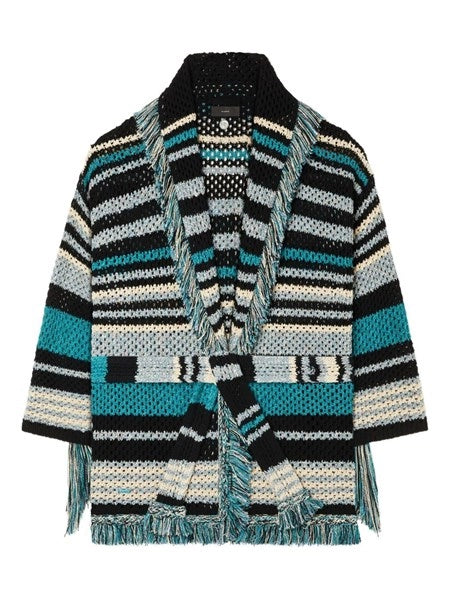 Cardigan a Righe in Cotone