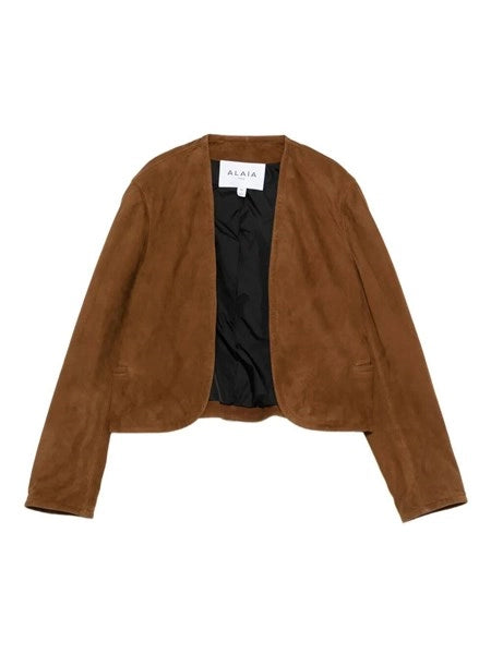 Blazer corto in suede