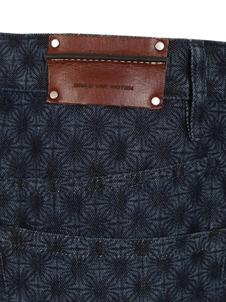 Jeans a gamba larga floreali