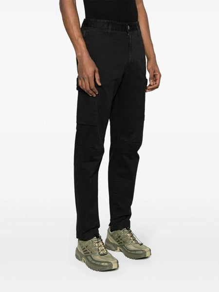 pantalone cargo in broken twill di cotone
