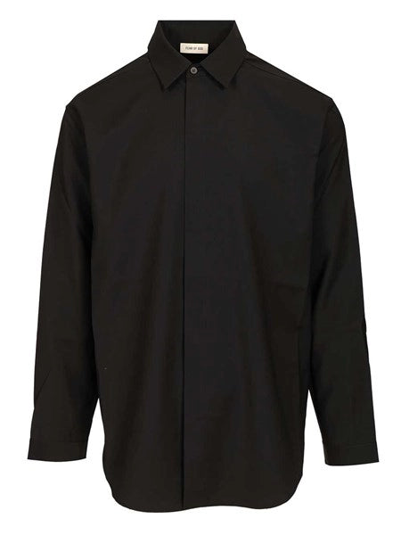 Camicia classica Oxford in lana