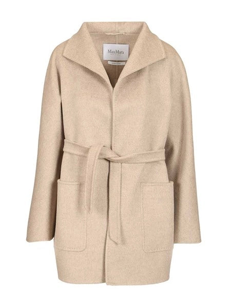 Cappotto cardigan corto in cashmere