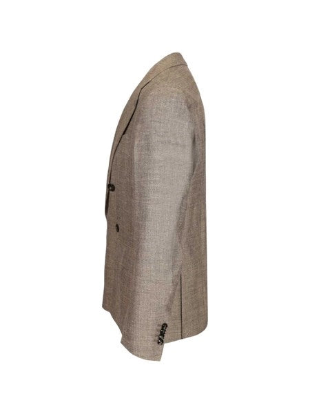 Blazer doppiopetto in misto lino