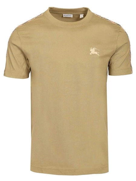 T-shirt in cotone con finiture Check