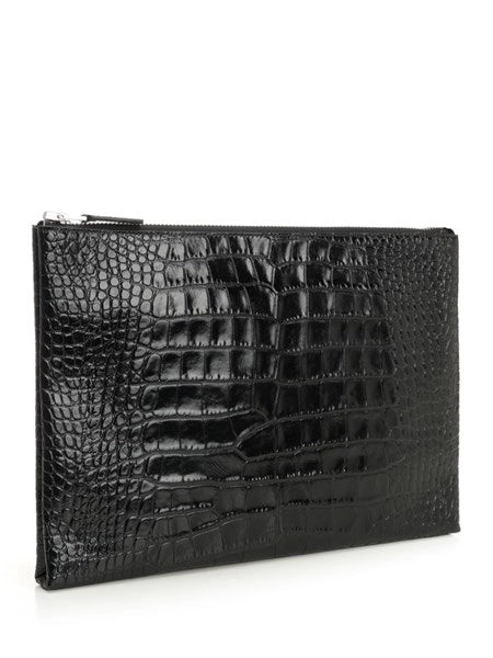 Pouch slim in pelle