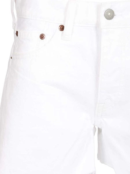 Short sfrangiati in denim