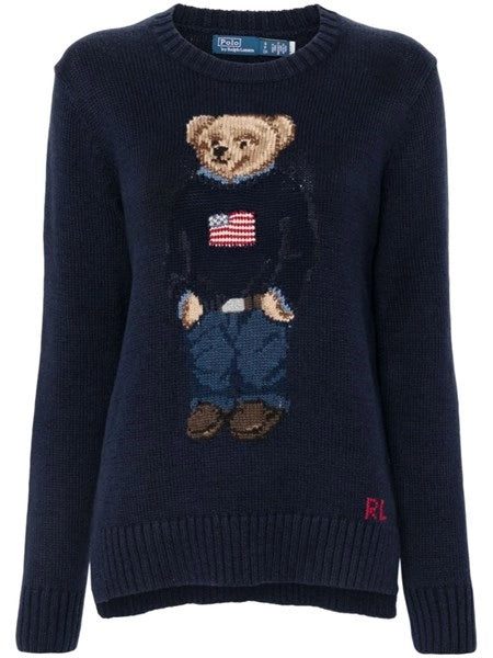 Maglia Polo Bear in cotone e lino