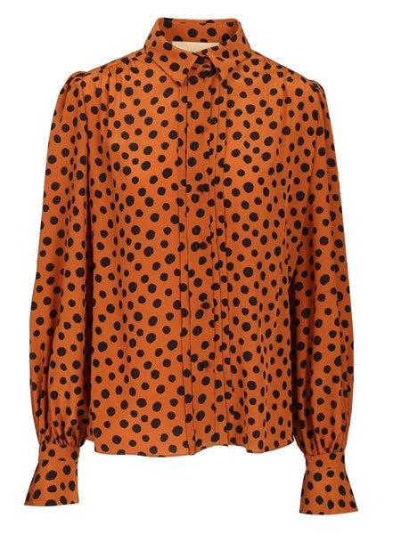 Camicia con stampa a pois
