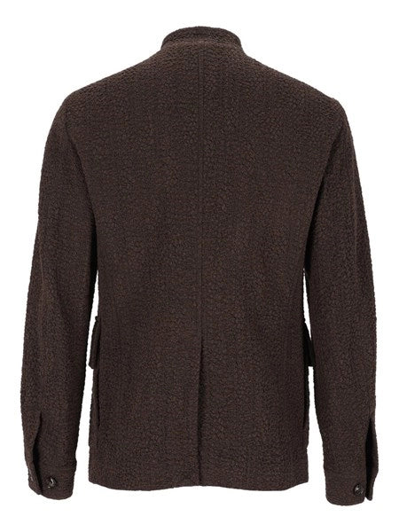 Blazer con collo alla coreana