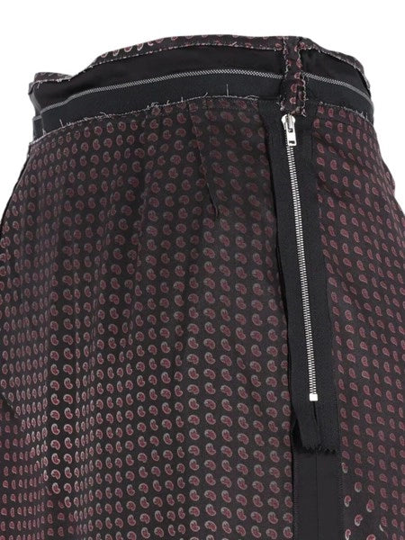 Gonna midi con stampa paisley