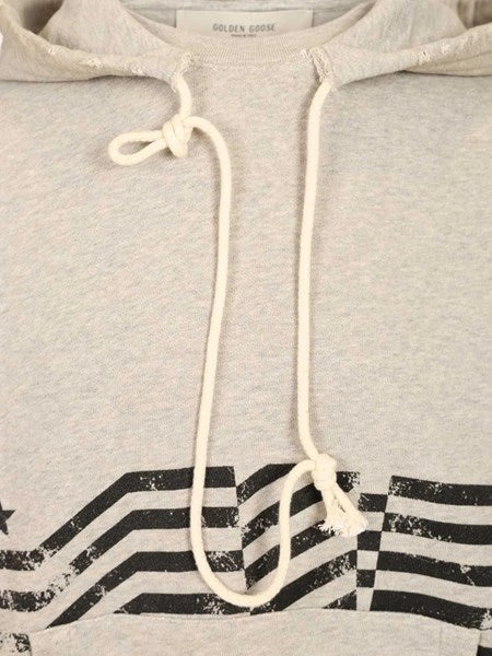 Felpa con cappuccio stampa flag