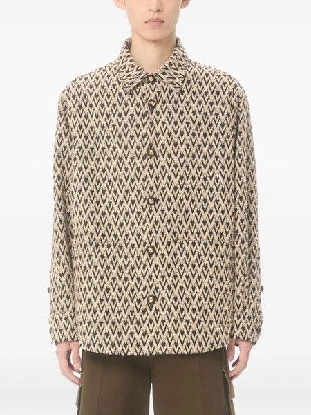 Giacca in misto cotone jacquard Toute La V