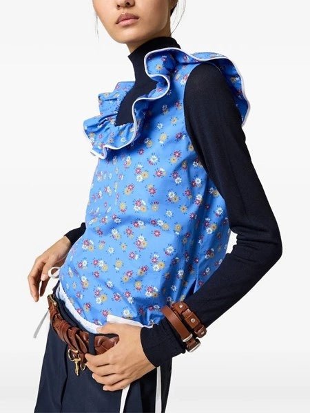 Maglia in popeline e lana