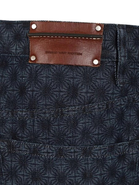 Jeans a gamba larga floreali