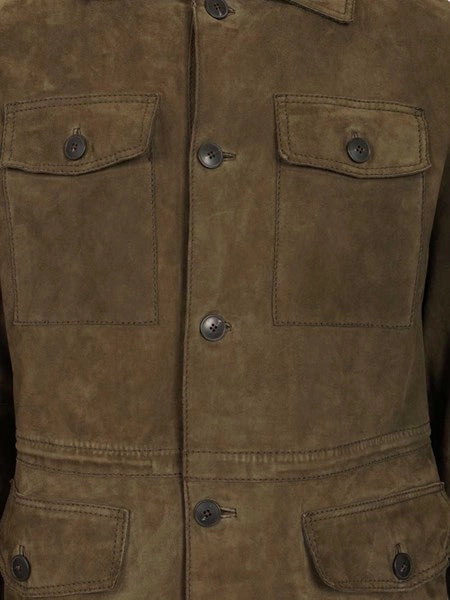 Sahariana in suede