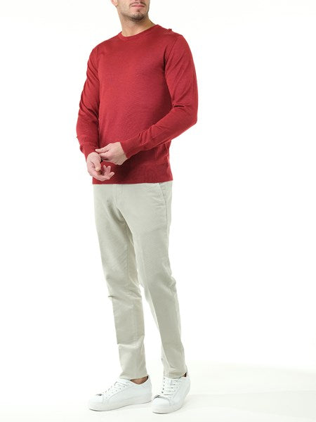 Maglia girocollo rossa