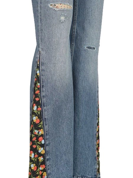 Jeans flare con inserti